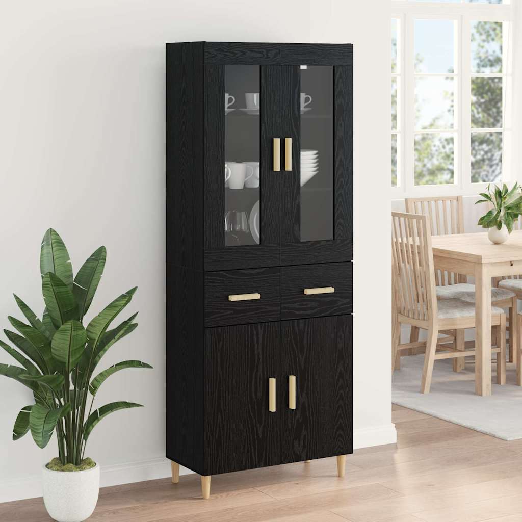 Magasfiú Fekete tölgy 69,5 x 34 x 180 cm Szerelt Fa
