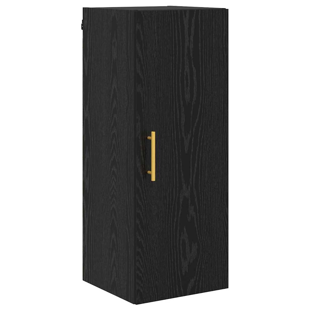 Magasfiú 2 pcs Fekete tölgy 34,5 x 34 x 180 cm Szerelt Fa