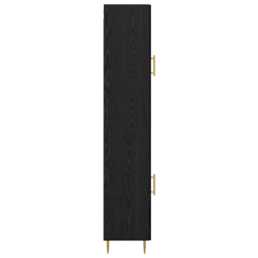 Magasfiú 2 pcs Fekete tölgy 34,5 x 34 x 180 cm Szerelt Fa
