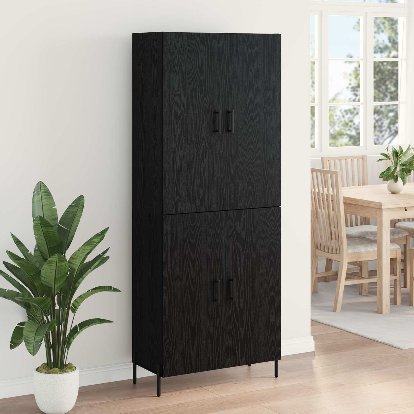 Magasfiú Fekete tölgy 69,5 x 34 x 180 cm Szerelt Fa