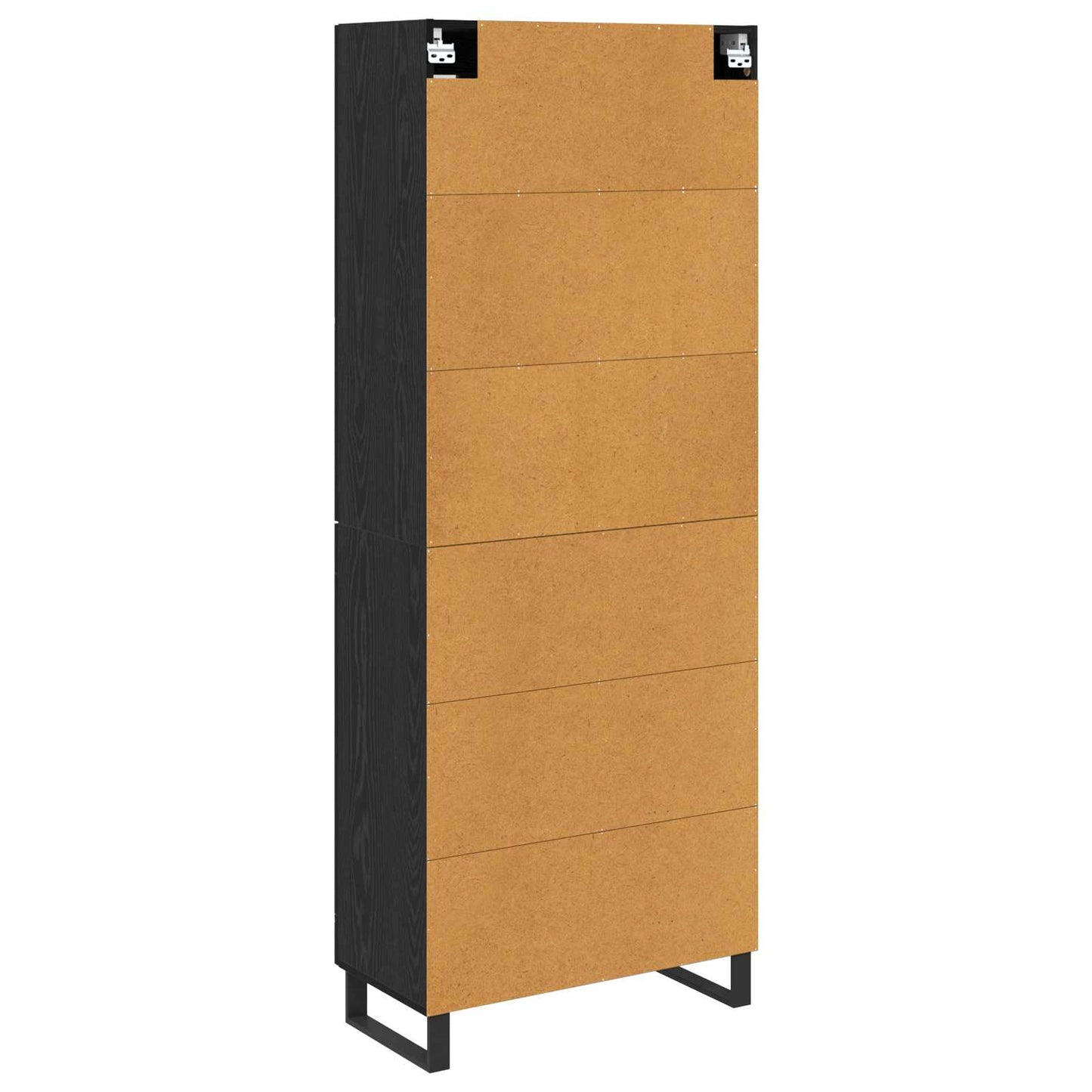 Magasfiú 2 pcs Fekete tölgy 69,5 x 34 x 180 cm Szerelt Fa