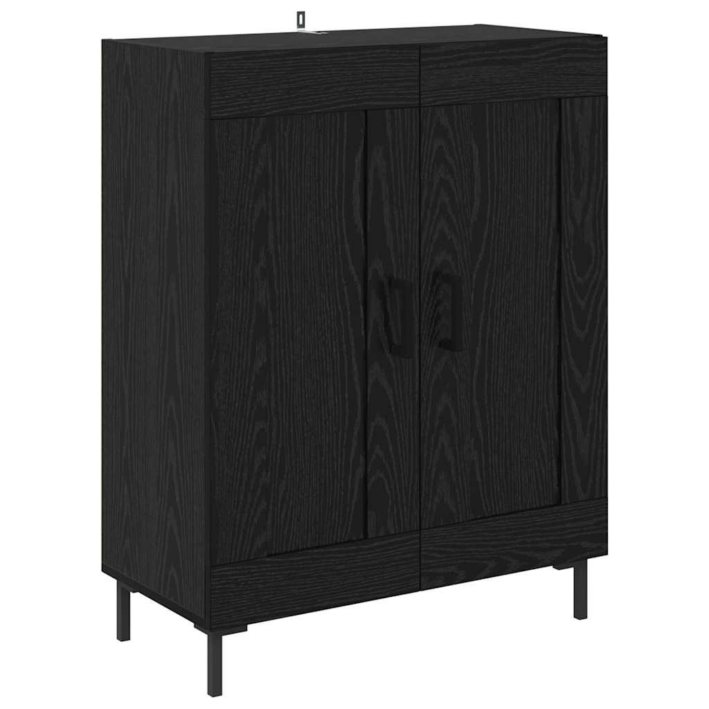 Magasfiú 2 pcs Fekete tölgy 69,5 x 34 x 180 cm Szerelt Fa