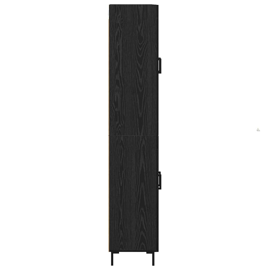 Magasfiú 2 pcs Fekete tölgy 69,5 x 34 x 180 cm Szerelt Fa