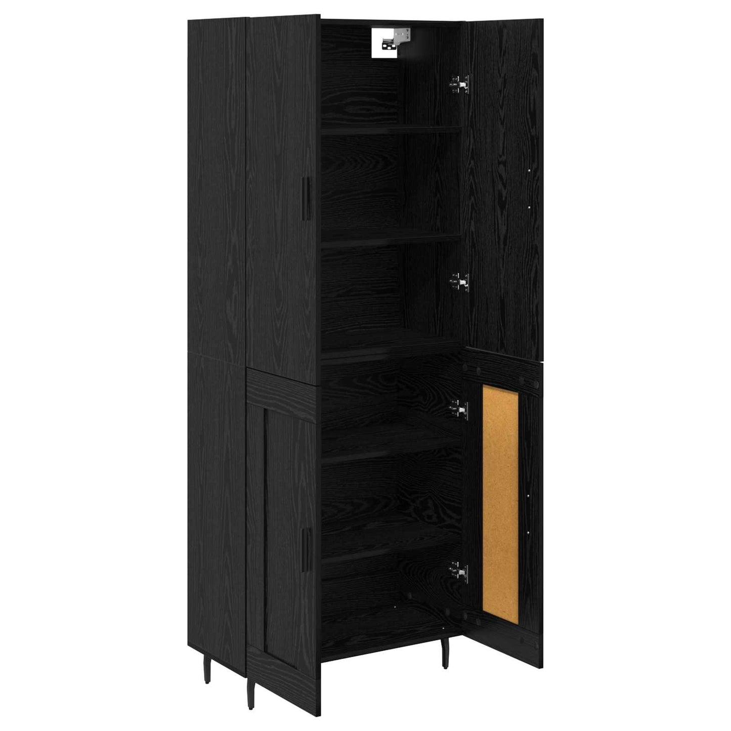Magasfiú 2 pcs Musta tammi 69,5 x 34 x 180 cm Szerelt Fa