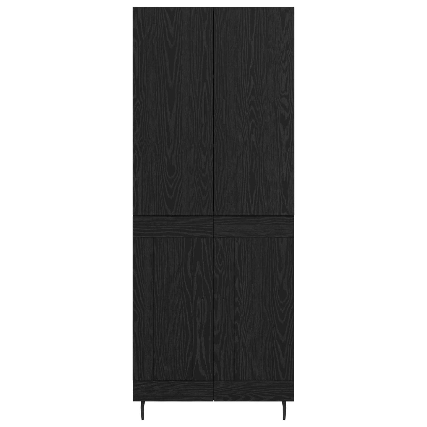 Magasfiú 2 pcs Musta tammi 69,5 x 34 x 180 cm Szerelt Fa