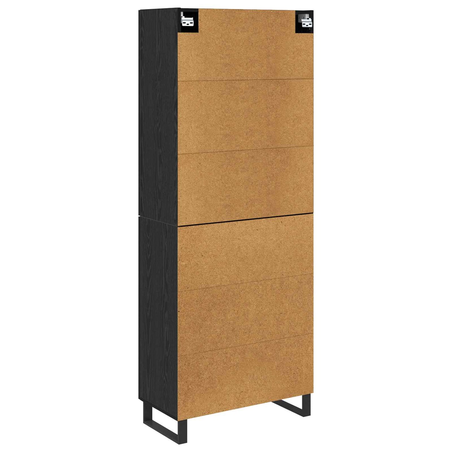 Magasfiú fiókkal 2 pcs Fekete tölgy 69,5 x 34 x 180 cm