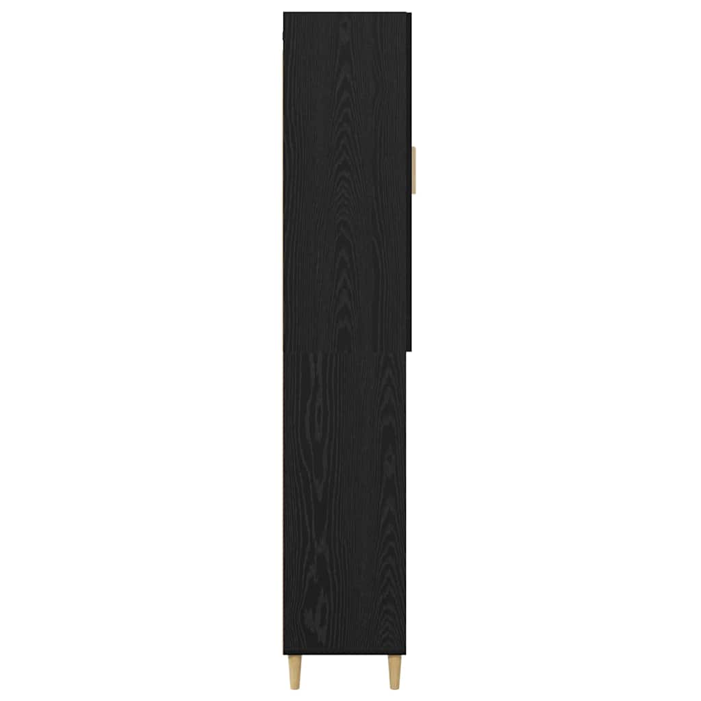 Magasfiú Fekete tölgy 69,5 x 34 x 180 cm Műanyag Fa és Üveg