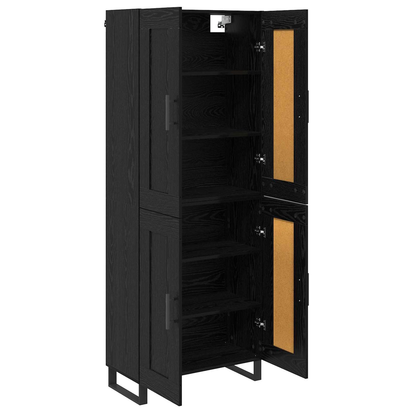 Magasfiú 2 pcs Fekete tölgy 69,5 x 34 x 180 cm
