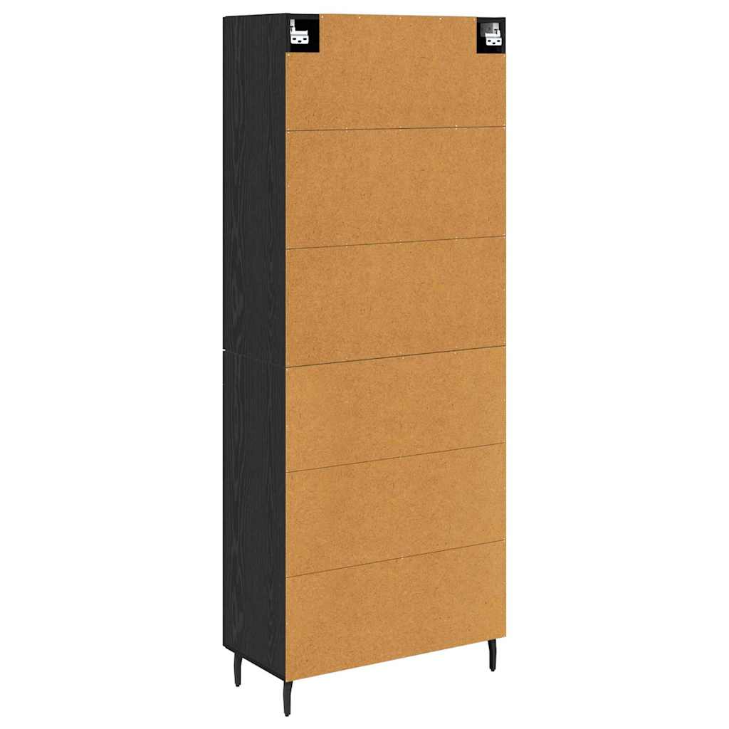 Magasfiú 2 pcs Musta tammi 69,5 x 34 x 180 cm Szerelt Fa