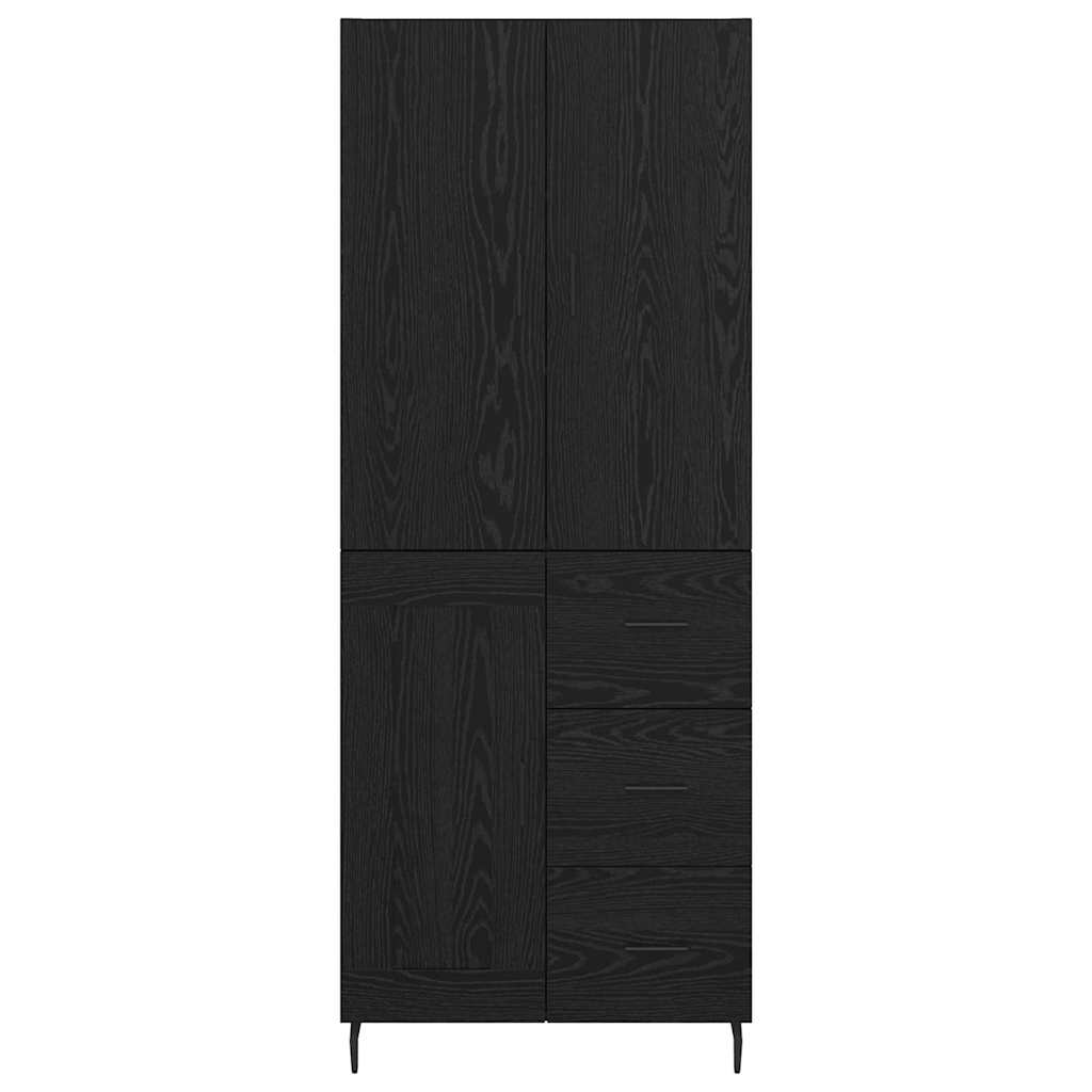 Magasfiú 2 pcs Musta tammi 69,5 x 34 x 180 cm Szerelt Fa