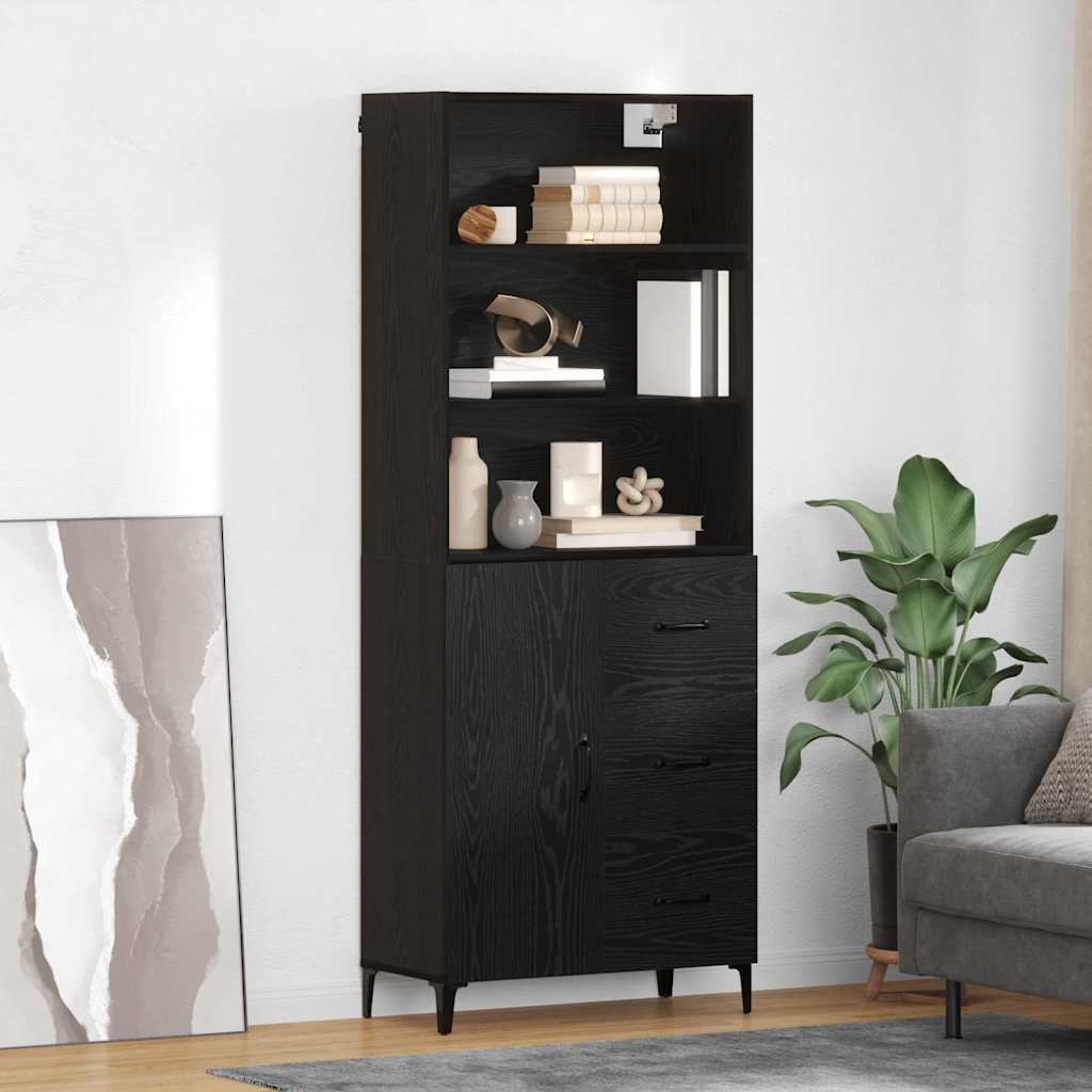 Magasfiú Fekete tölgy 69,5 x 34 x 180 cm Szerelt Fa