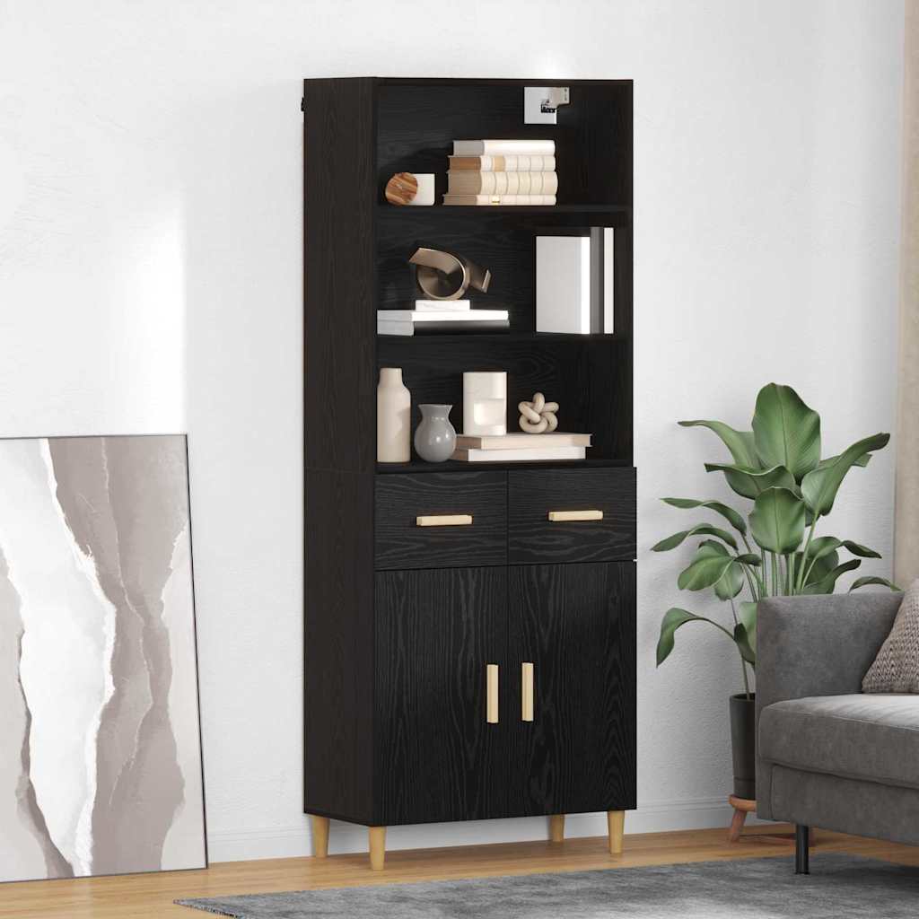 Magasfiú Fekete tölgy 69,5 x 32,5 x 180 cm Szerelt Fa
