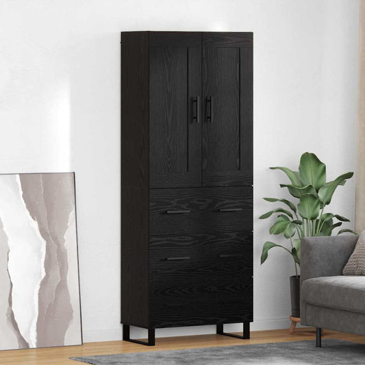 Magasfiú fiókkal Fekete tölgy 69,5 x 34 x 180 cm Faanyag
