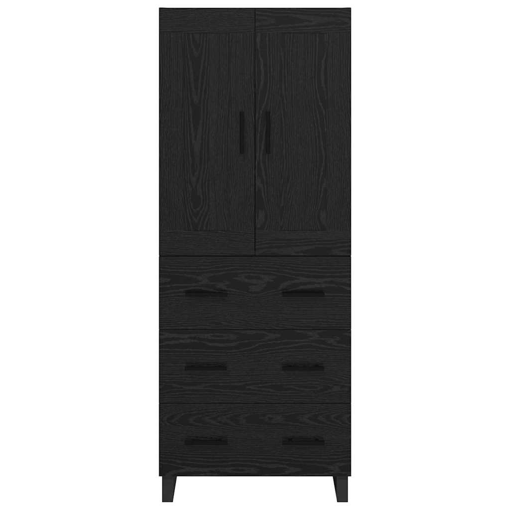 Magasfiú 2 pcs Fekete tölgy 69,5 x 34 x 180 cm