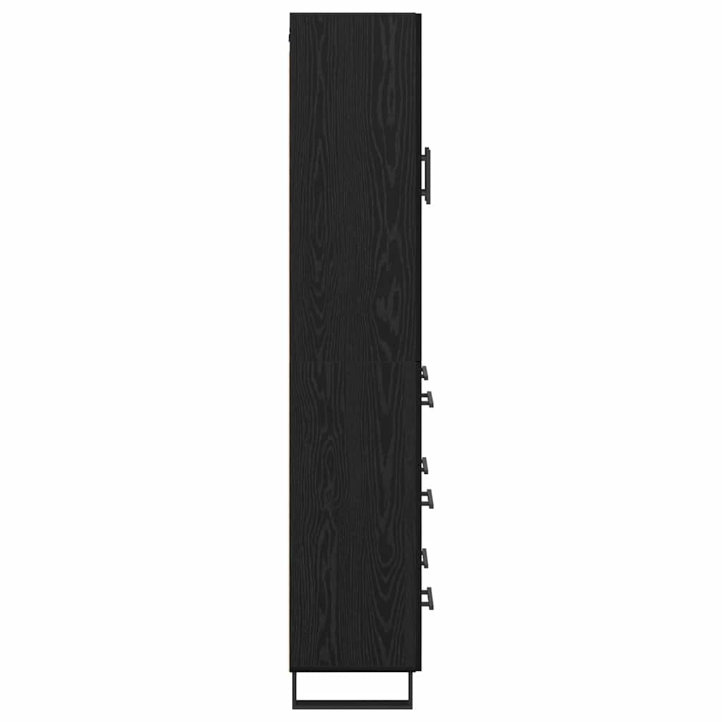 Magasfiú 2 pcs Fekete tölgy 69,5 x 34 x 180 cm
