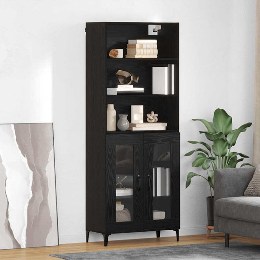 Magasfiú fiókkal Fekete tölgy 69,5 x 34 x 180 cm Faanyag
