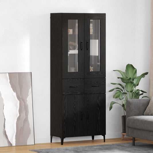 Magasfiú fiókkal Fekete tölgy 69,5 x 34 x 180 cm Faanyag