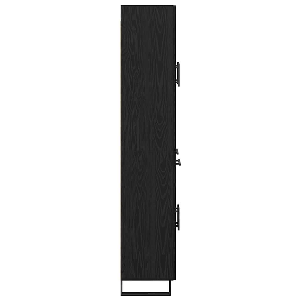 Magasfiú fiókkal 2 pcs Fekete tölgy 69,5 x 34 x 180 cm