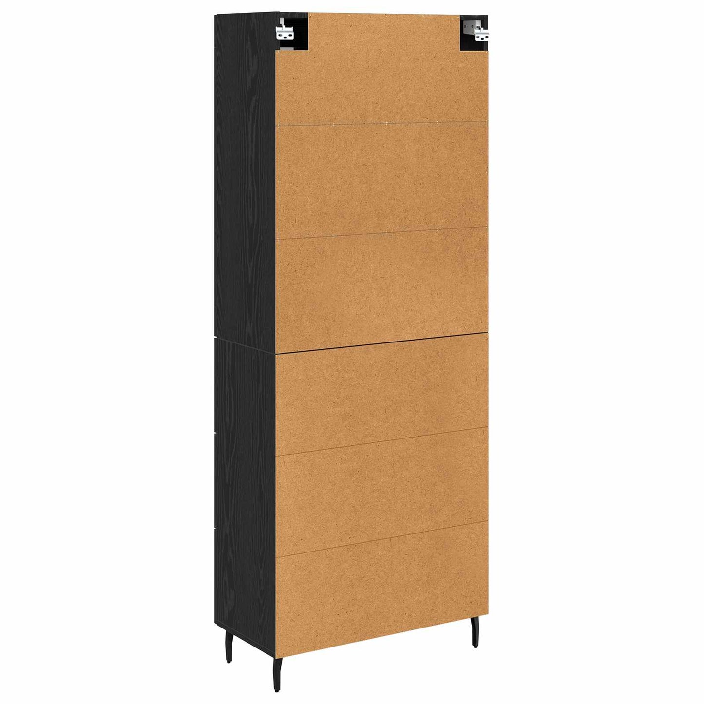 Magasfiú 2 pcs Fekete tölgy 69,5 x 34 x 180 cm Szerelt Fa