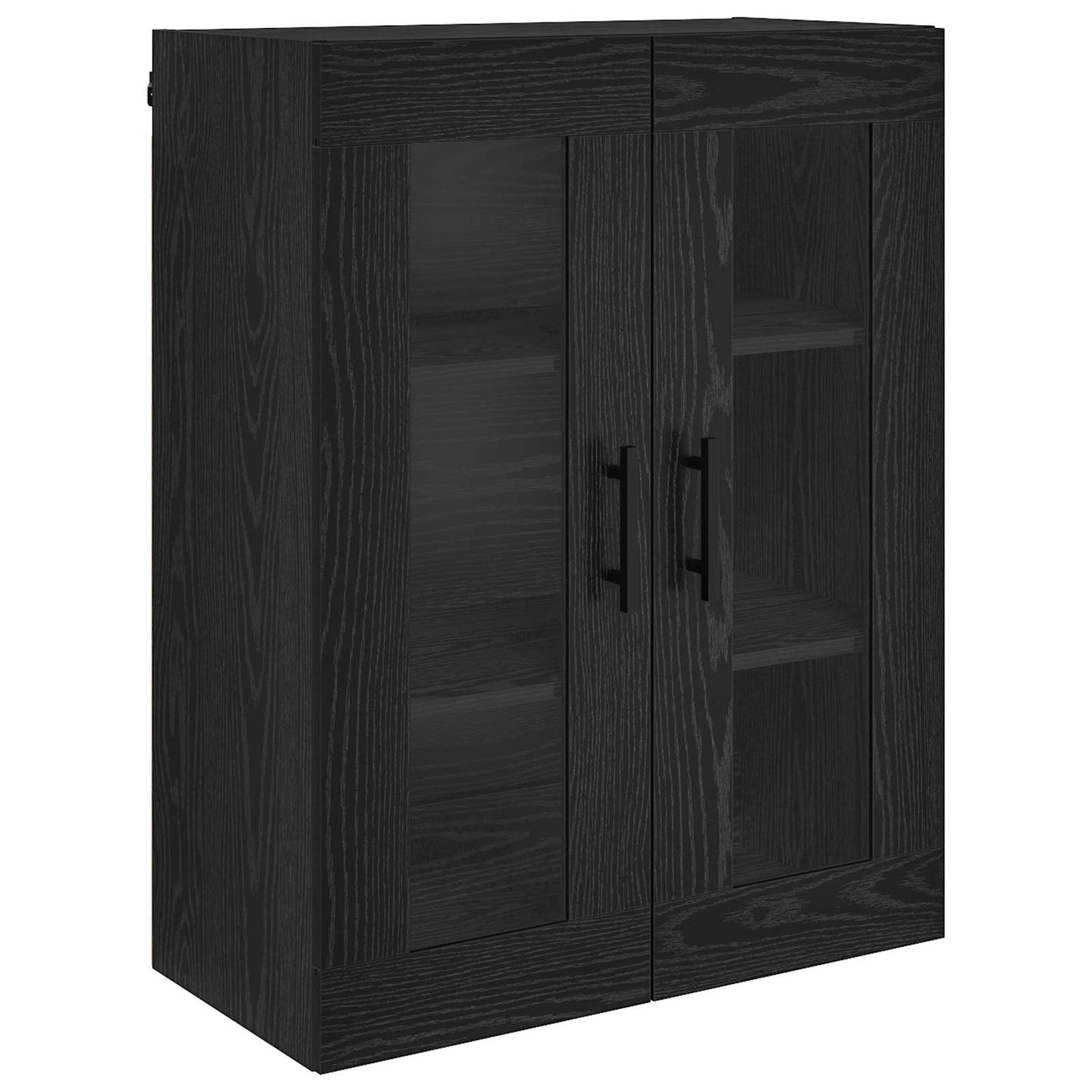 Magasfiú 2 pcs Fekete tölgy 69,5 x 34 x 180 cm Szerelt Fa