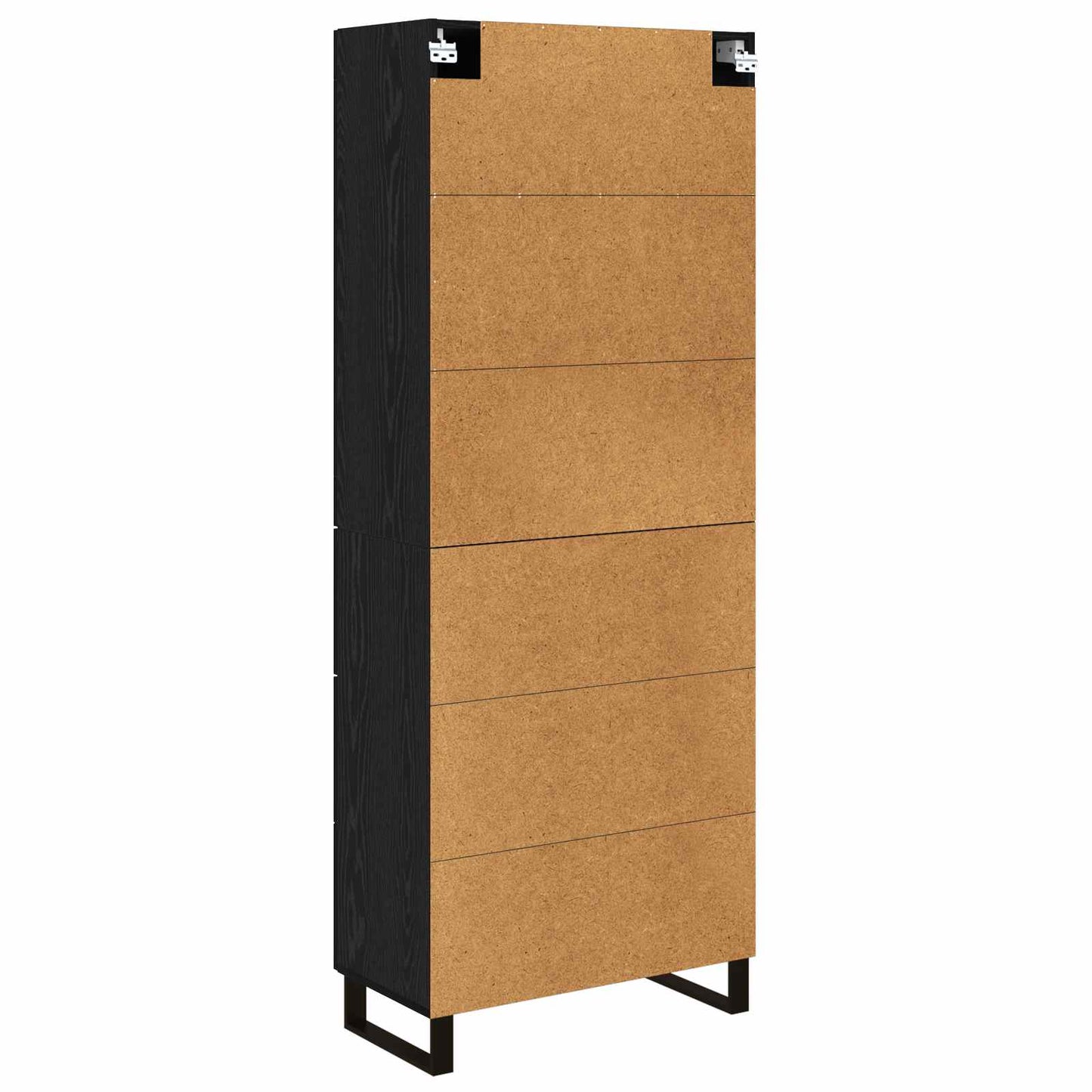 Magasfiú 2 pcs Fekete tölgy 69,5 x 34 x 180 cm Szerelt Fa