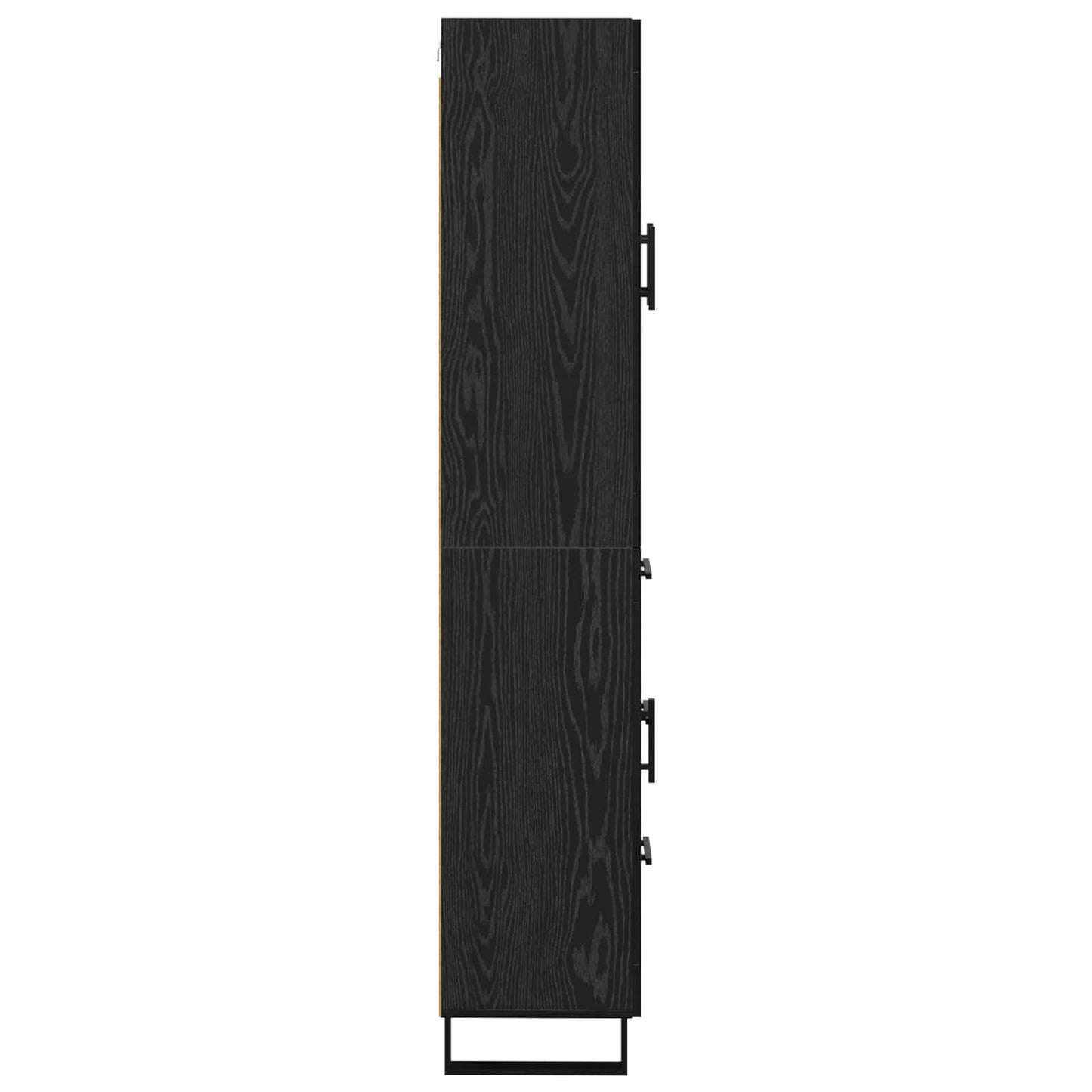 Magasfiú 2 pcs Fekete tölgy 69,5 x 34 x 180 cm Szerelt Fa