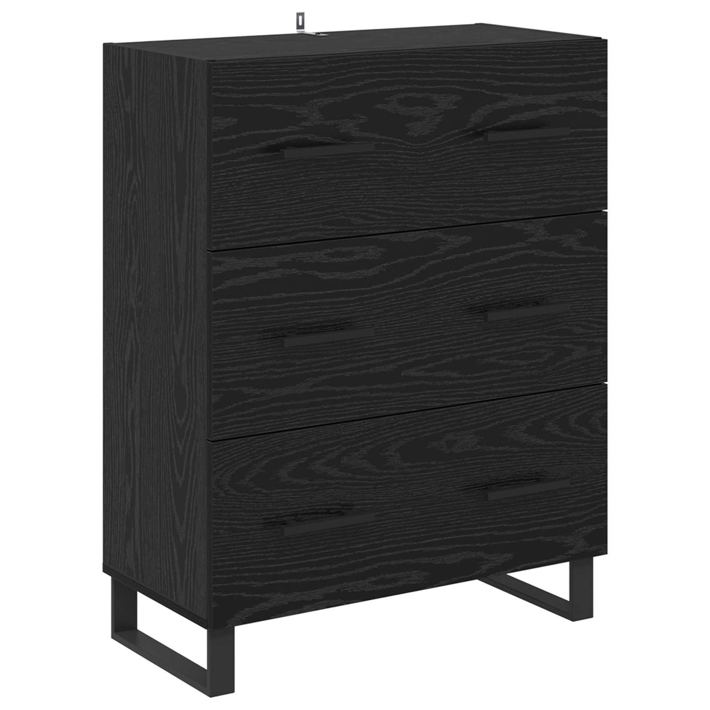 Magasfiú 2 pcs Fekete tölgy 69,5 x 34 x 180 cm Szerelt Fa