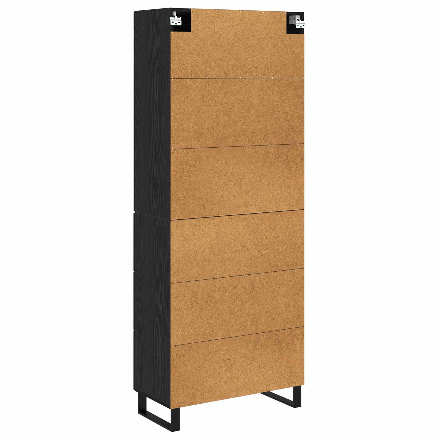 Magasfiú 2 pcs Fekete tölgy 69,5 x 34 x 180 cm Szerelt Fa