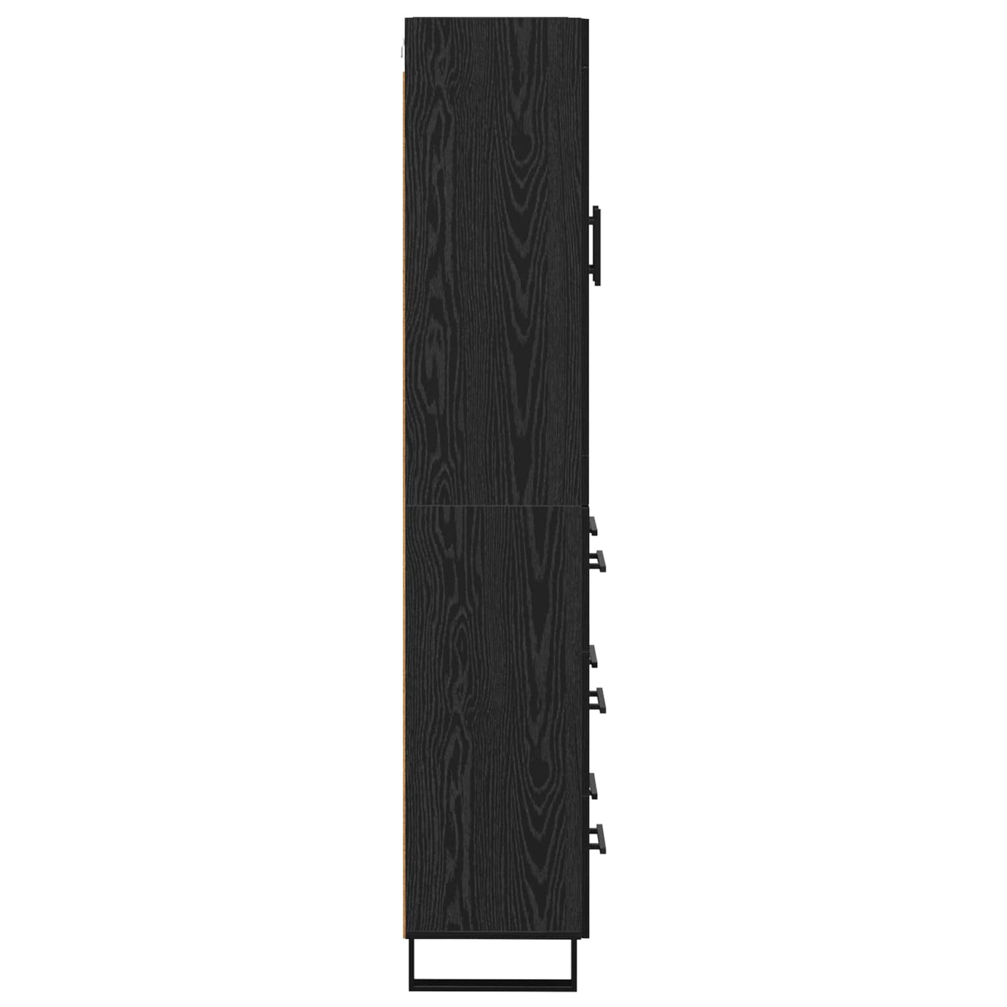 Magasfiú 2 pcs Fekete tölgy 69,5 x 34 x 180 cm Szerelt Fa