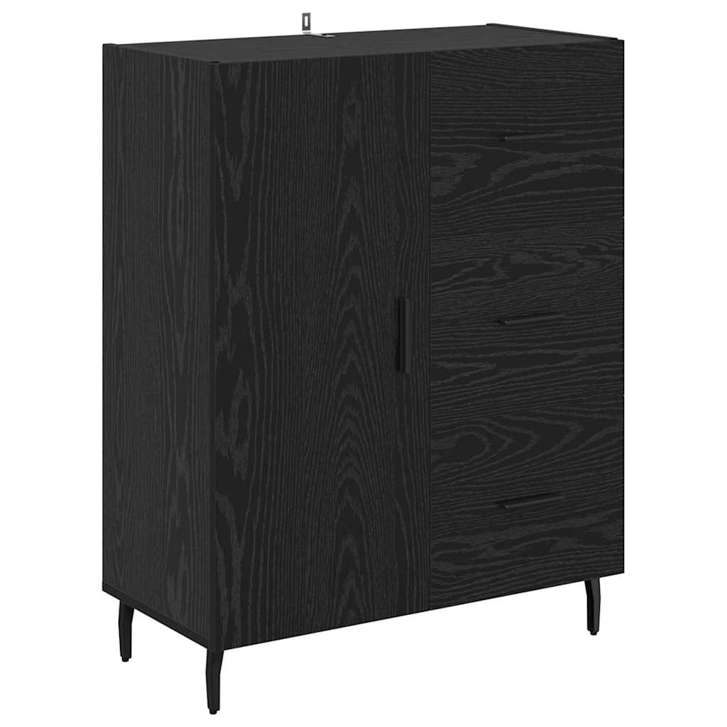 Magasfiú 2 pcs Musta tammi 69,5 x 34 x 180 cm Szerelt Fa