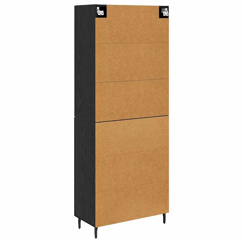 Magasfiú 2 pcs Musta tammi 69,5 x 34 x 180 cm Szerelt Fa