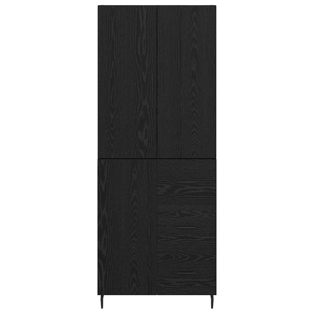 Magasfiú 2 pcs Musta tammi 69,5 x 34 x 180 cm Szerelt Fa