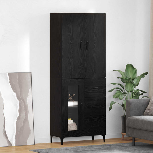 Magasfiú fiókkal Fekete tölgy 69,5 x 34 x 180 cm Faanyag