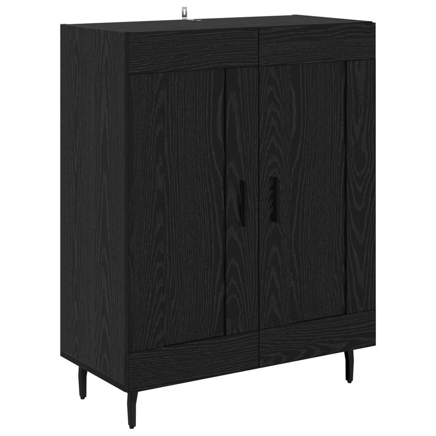 Magasfiú 2 pcs Fekete tölgy 69,5 x 34 x 180 cm Szerelt Fa