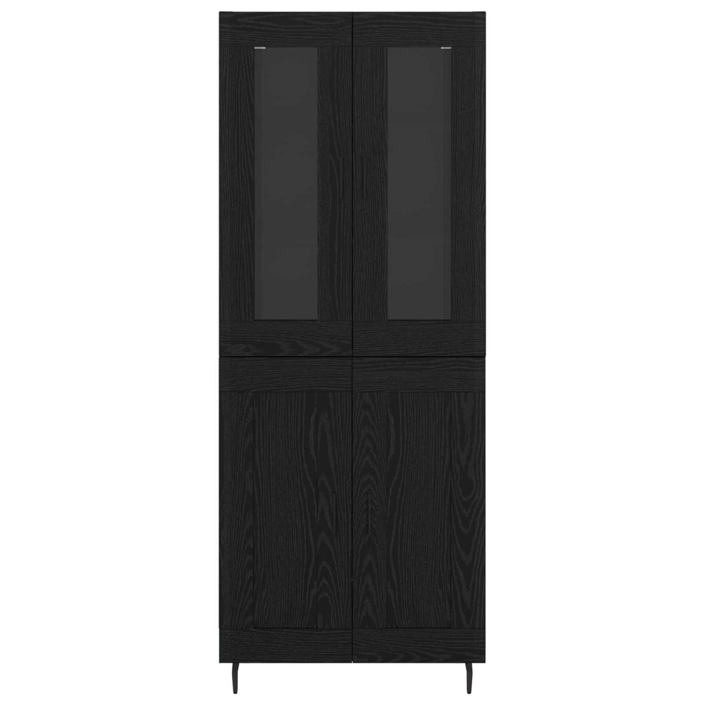 Magasfiú 2 pcs Fekete tölgy 69,5 x 34 x 180 cm Szerelt Fa