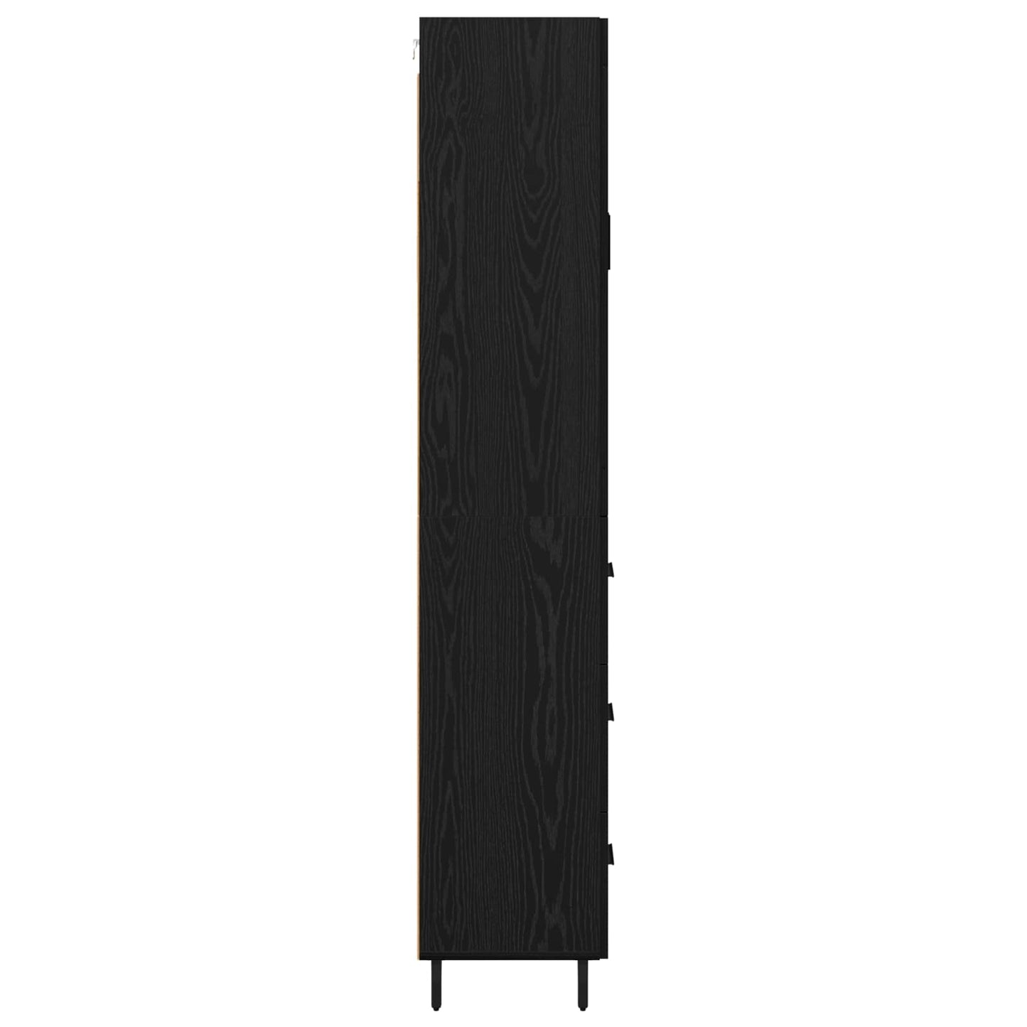 Magasfiú 2 pcs Fekete tölgy 69,5 x 34 x 180 cm Szerelt Fa