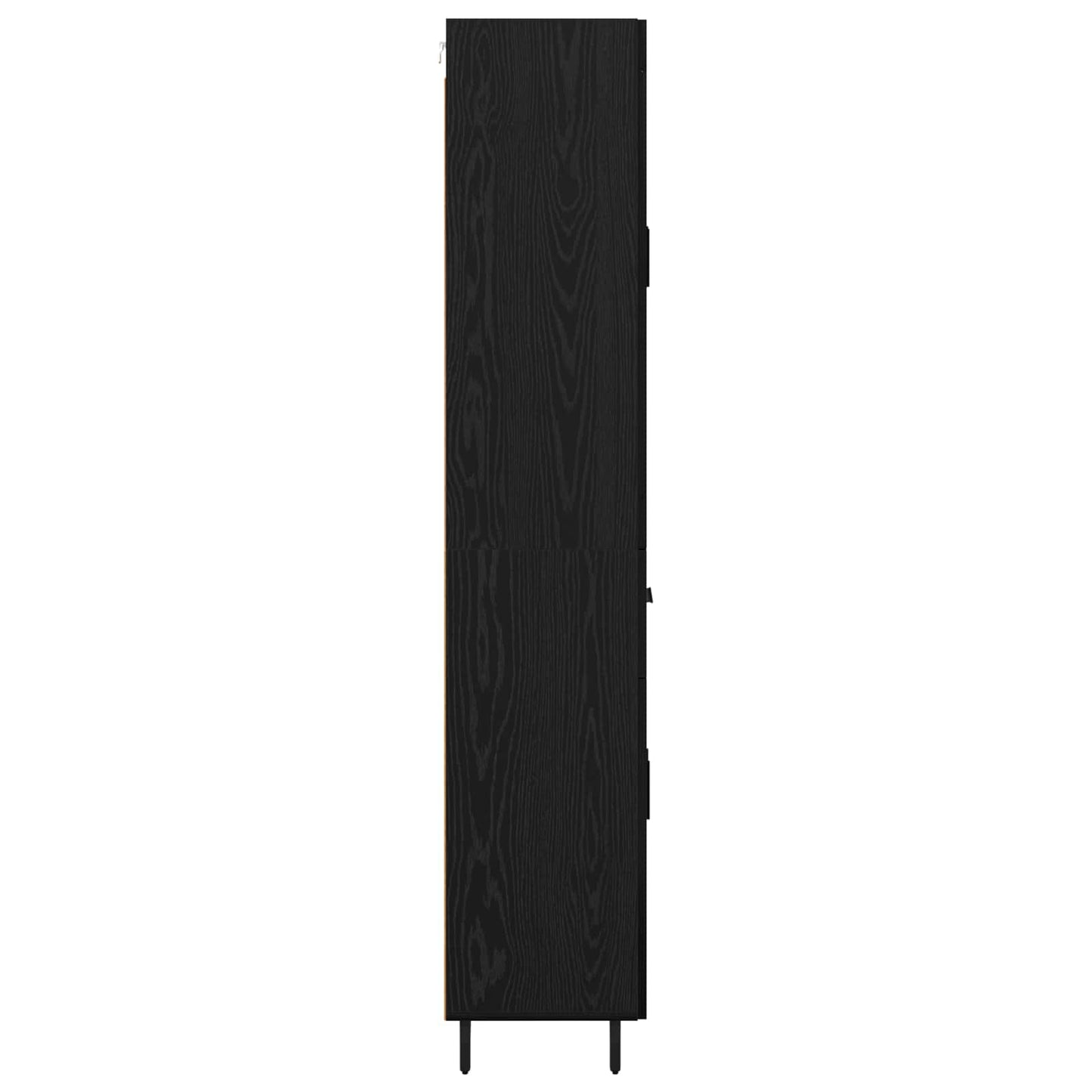 Magasfiú 2 pcs Fekete tölgy 69,5 x 34 x 180 cm Szerelt Fa