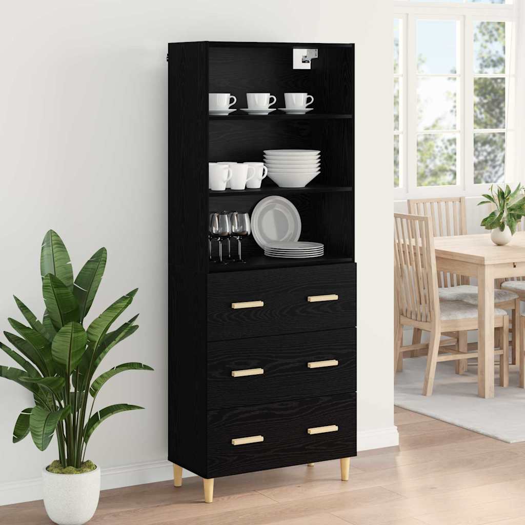Magasfiú Fekete tölgy 69,5 x 32,5 x 180 cm Szerelt Fa