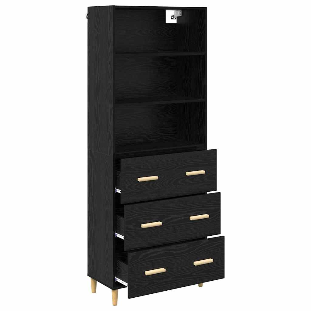 Magasfiú Fekete tölgy 69,5 x 32,5 x 180 cm Szerelt Fa