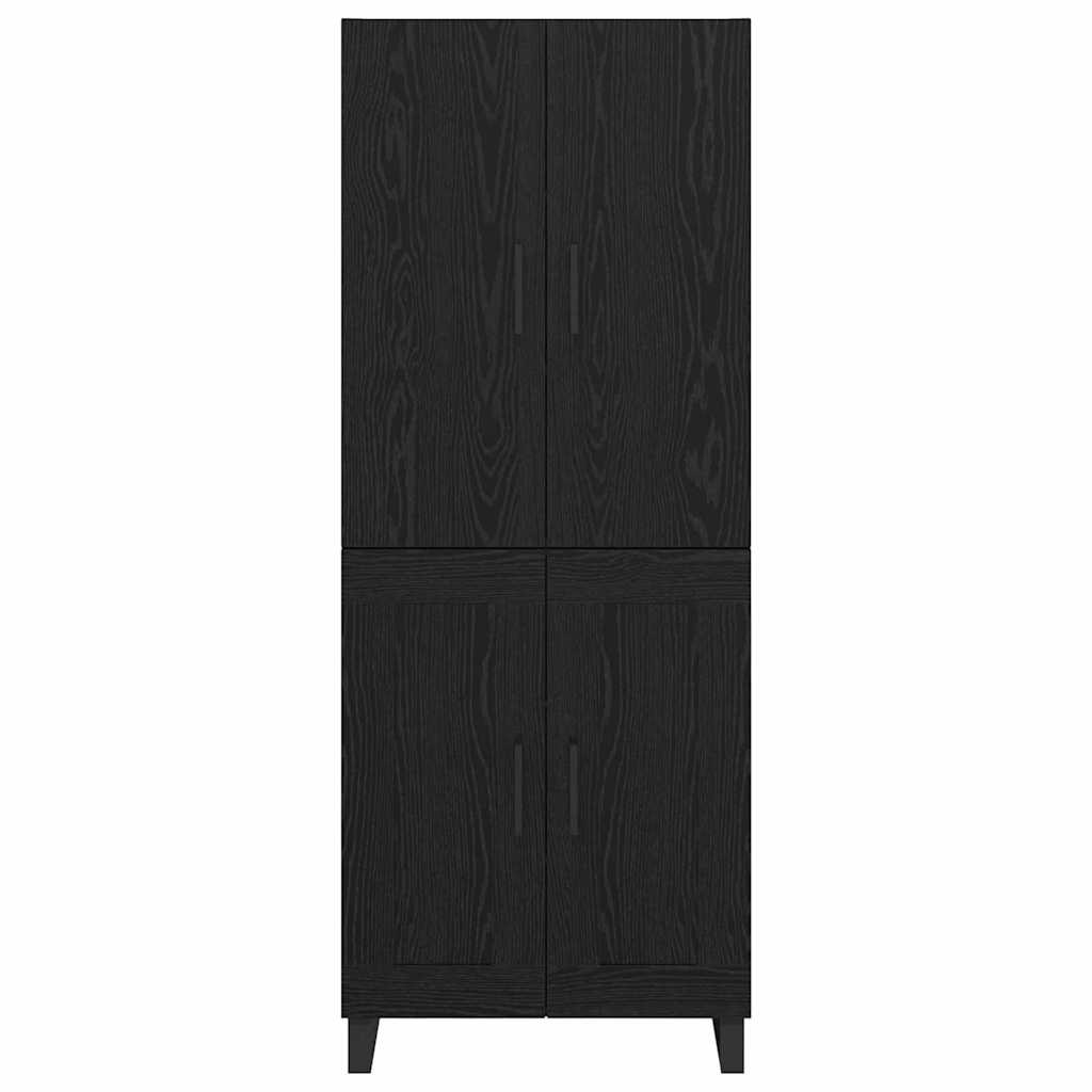 Magasfiú 2 pcs Fekete tölgy 69,5 x 34 x 180 cm