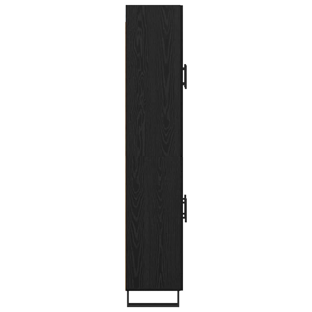 Magasfiú 2 pcs Fekete tölgy 69,5 x 34 x 180 cm