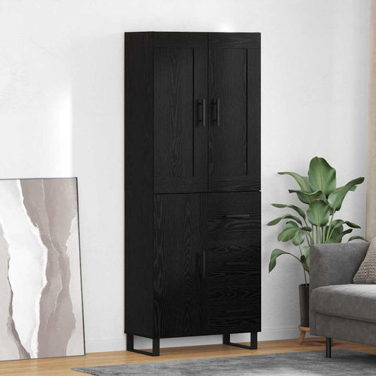 Magasfiú fiókkal Fekete tölgy 69,5 x 34 x 180 cm Faanyag