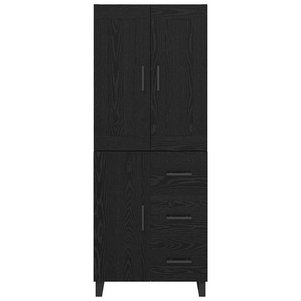 Magasfiú 2 pcs Fekete tölgy 69,5 x 34 x 180 cm