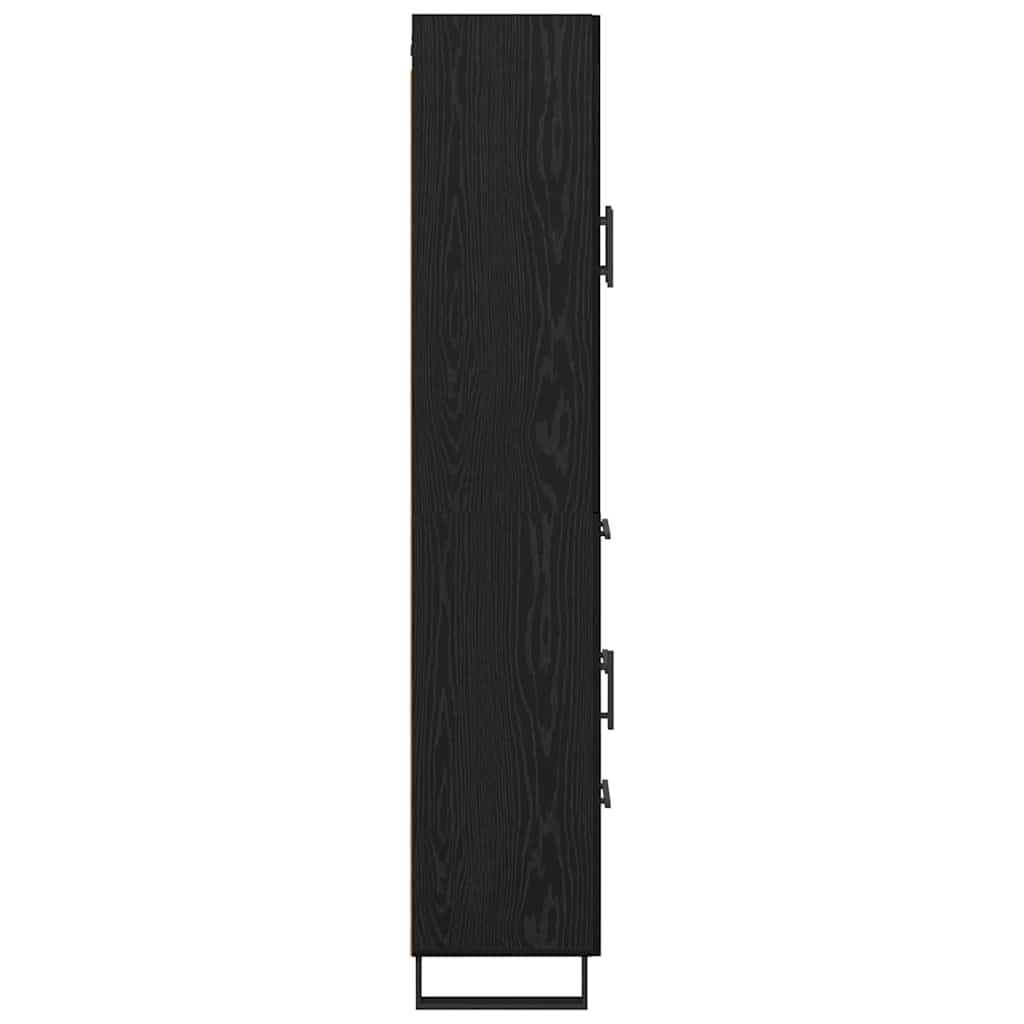 Magasfiú 2 pcs Fekete tölgy 69,5 x 34 x 180 cm