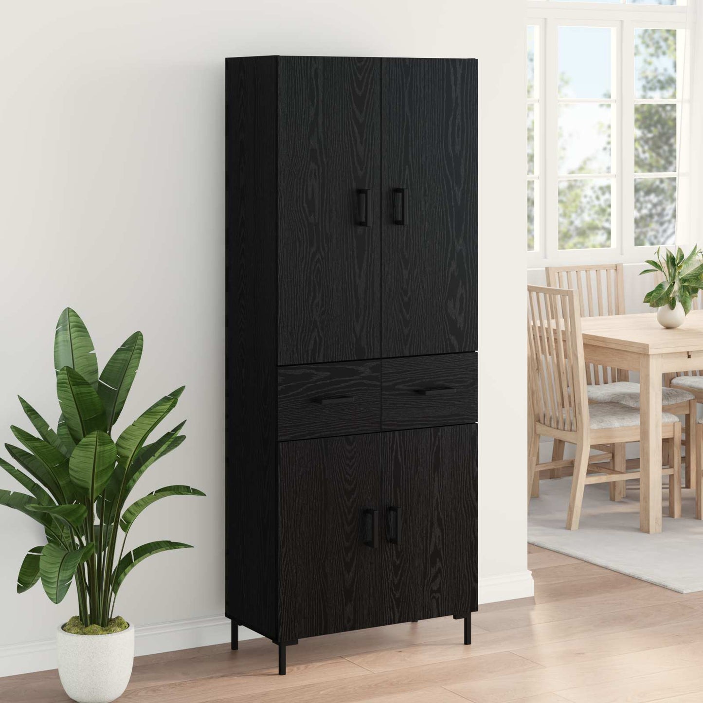 Magasfiú Fekete tölgy 69,5 x 34 x 180 cm Szerelt Fa