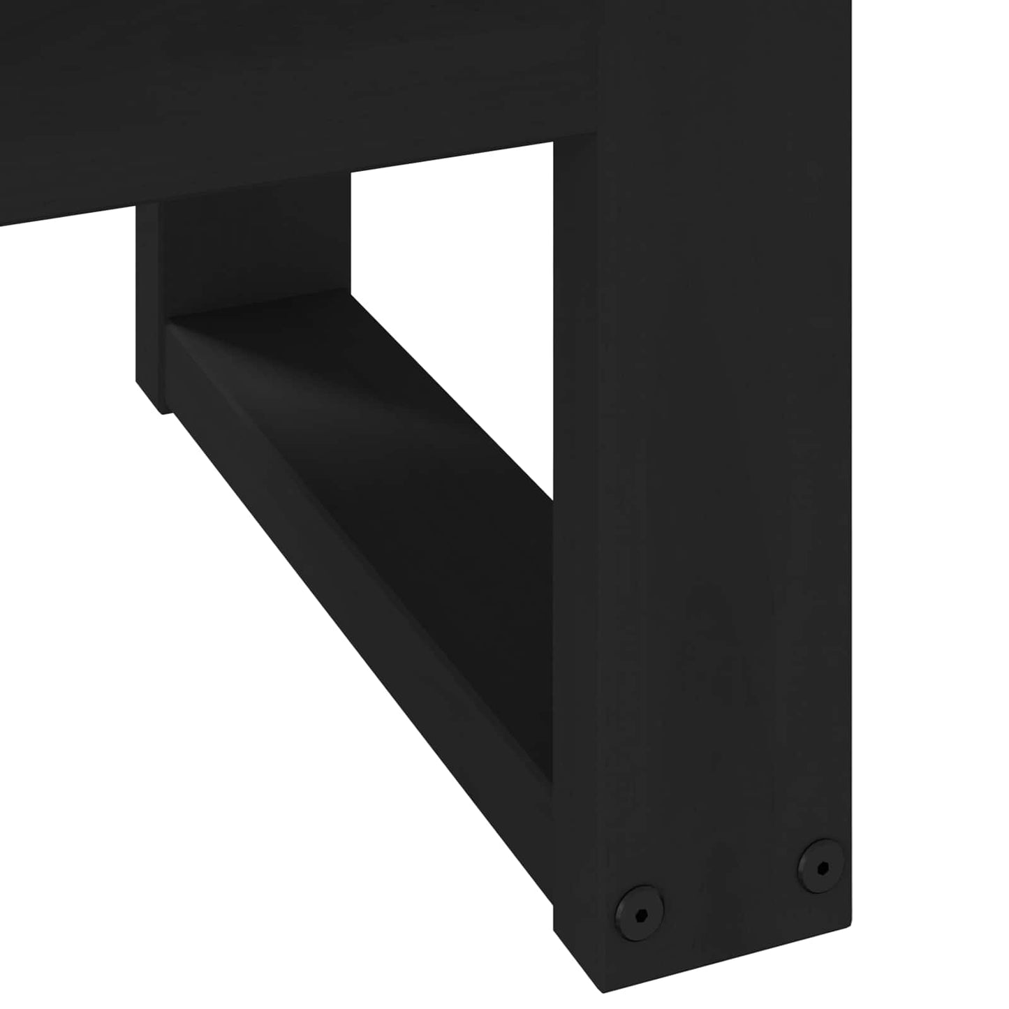 Dohányzóasztal NOAIN Fekete 119 x 60 x 40 cm Tömör Fenyőfa
