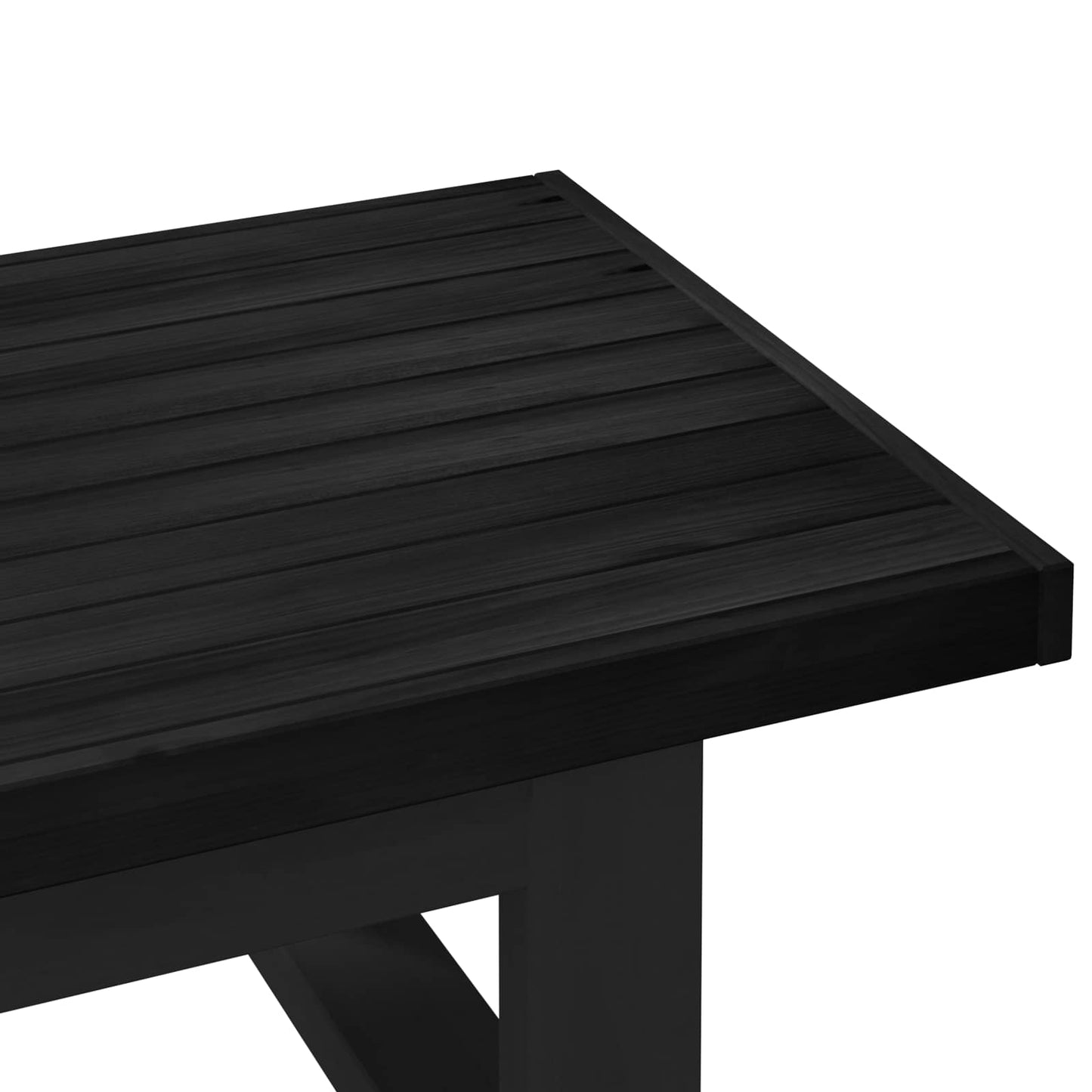 Dohányzóasztal NOAIN Fekete 119 x 60 x 40 cm Tömör Fenyőfa