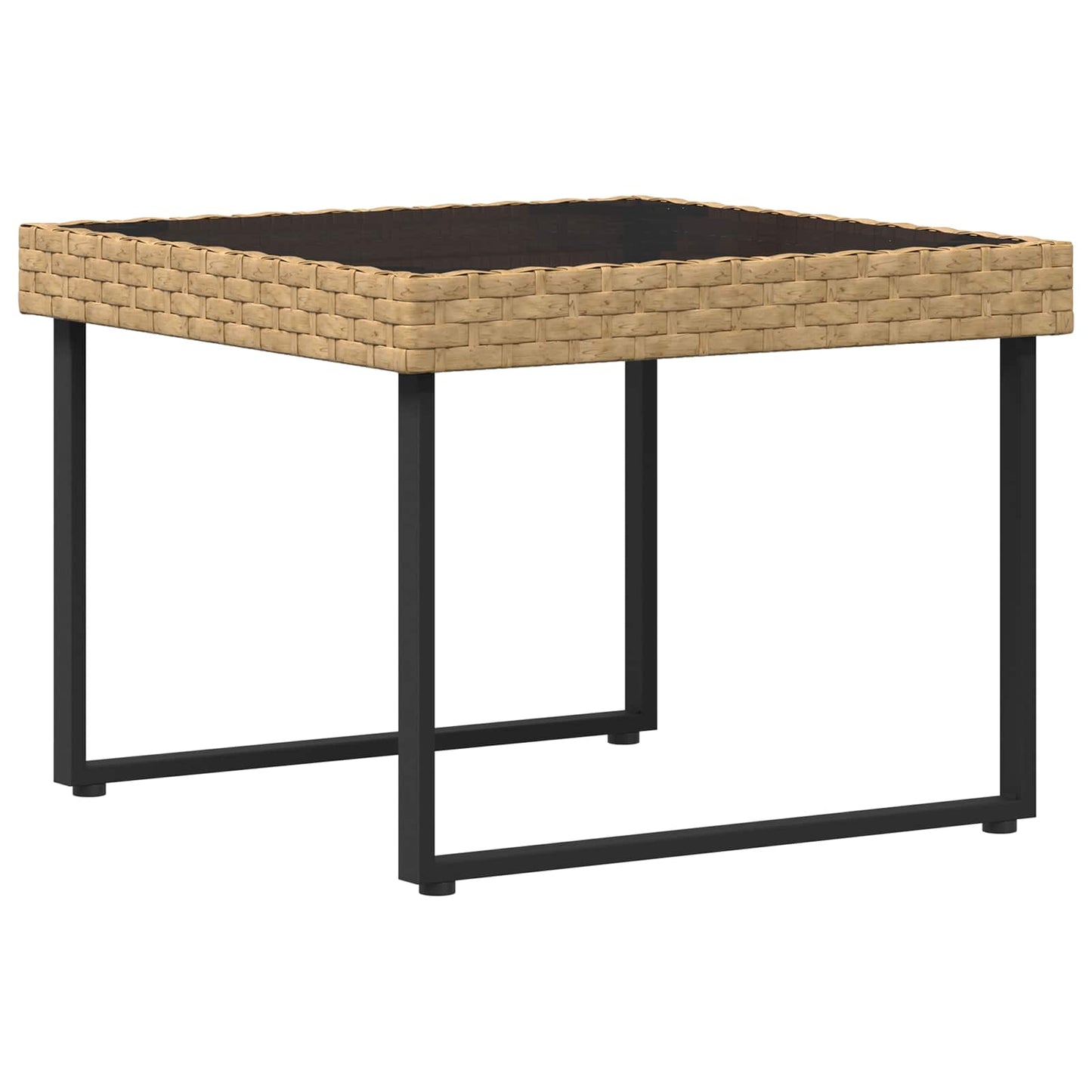 Kerti Kanapé Szett párnával 2 pcs Természetes Poli Rattan Acél