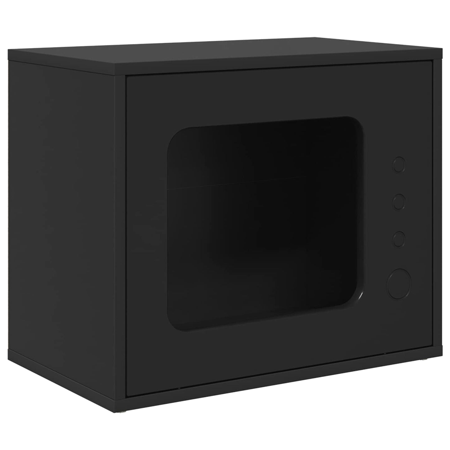 Macska Ház Fekete 51 x 30 x 42,5 cm Szerelt Fa