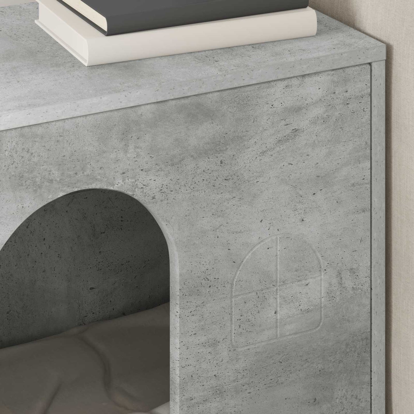 Macska Ház Beton 51 x 30 x 52 cm Szerelt Fa